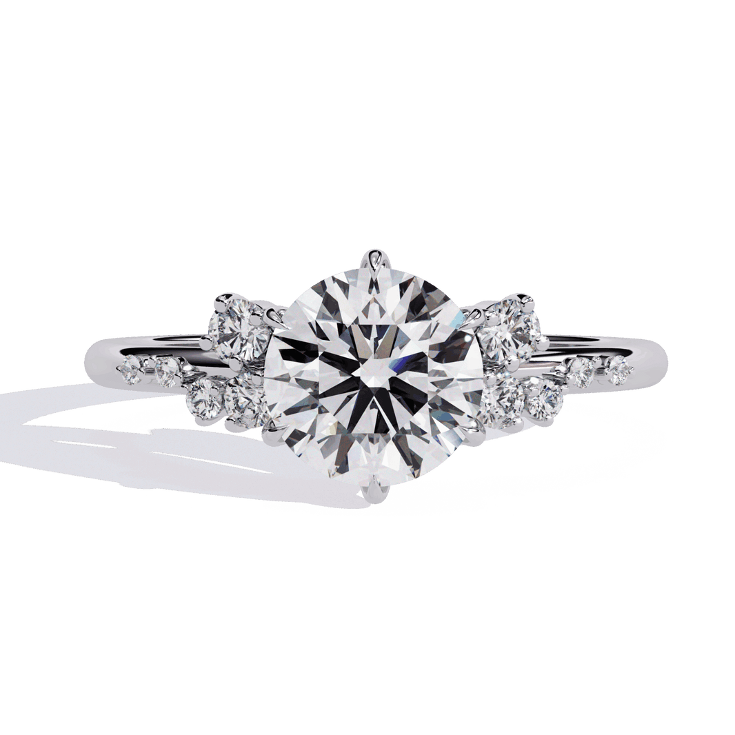 1.25 Carat Round Day and Night Ring in Moissanite | House of Estara