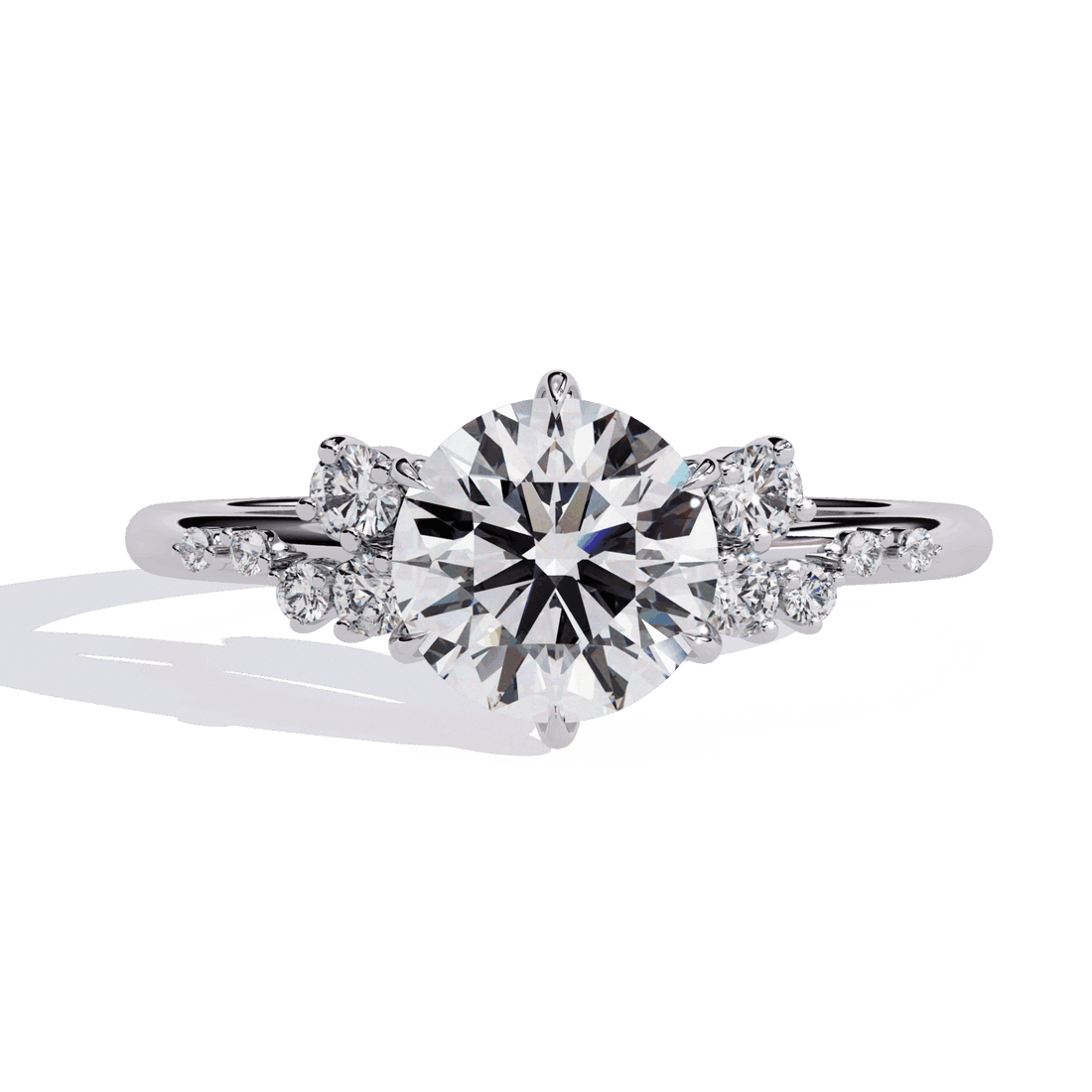 1.25 Carat Round Day and Night Ring in Moissanite | House of Estara