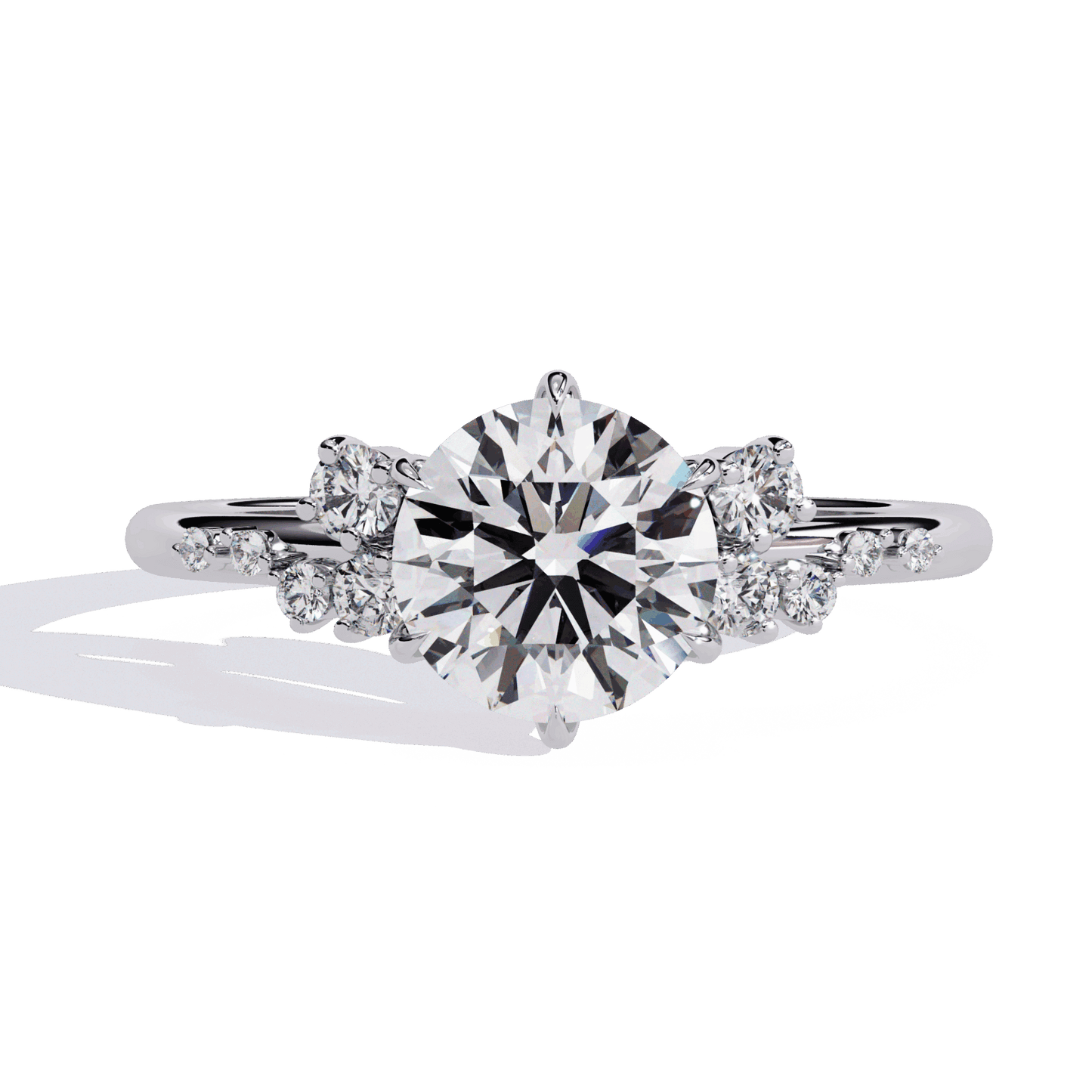1.25 Carat Round Day and Night Ring in Moissanite | House of Estara