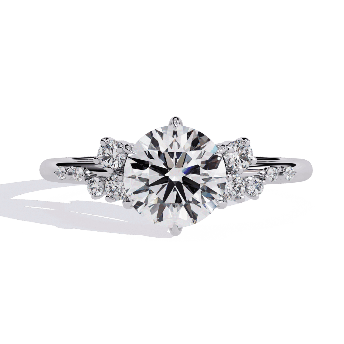 1.25 Carat Round Day and Night Ring in Moissanite | House of Estara
