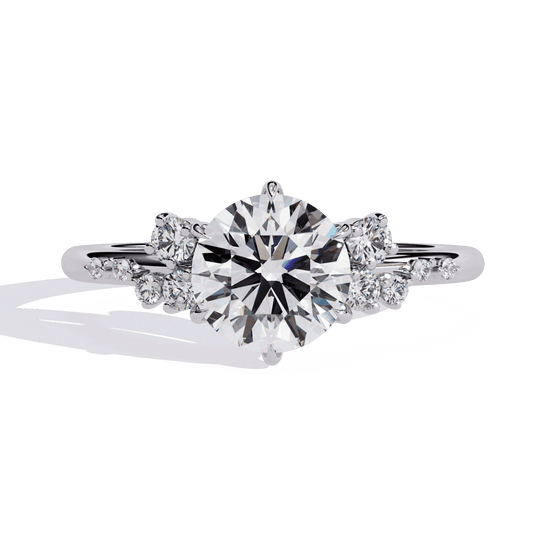 1.25 Carat Round Day and Night Ring in Moissanite | House of Estara