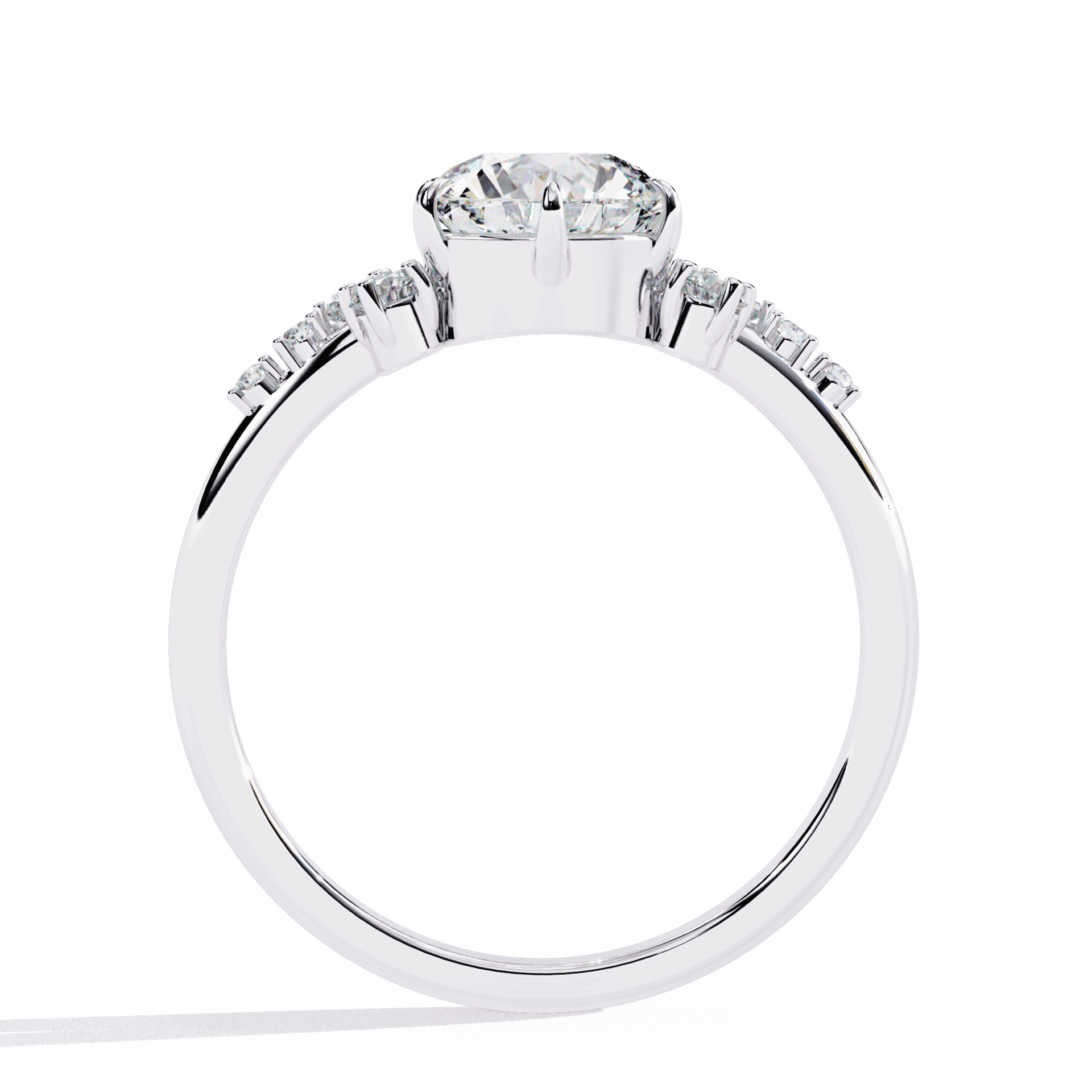 1.25 Carat Round Day and Night Ring in Moissanite | House of Estara