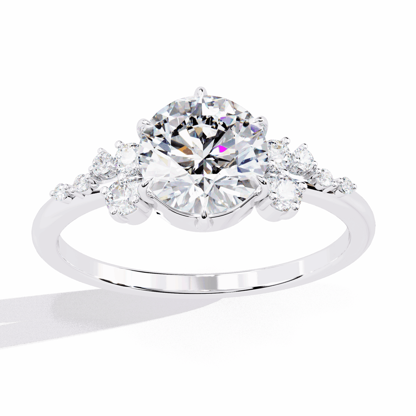 1.25 Carat Round Day and Night Ring in Moissanite | House of Estara