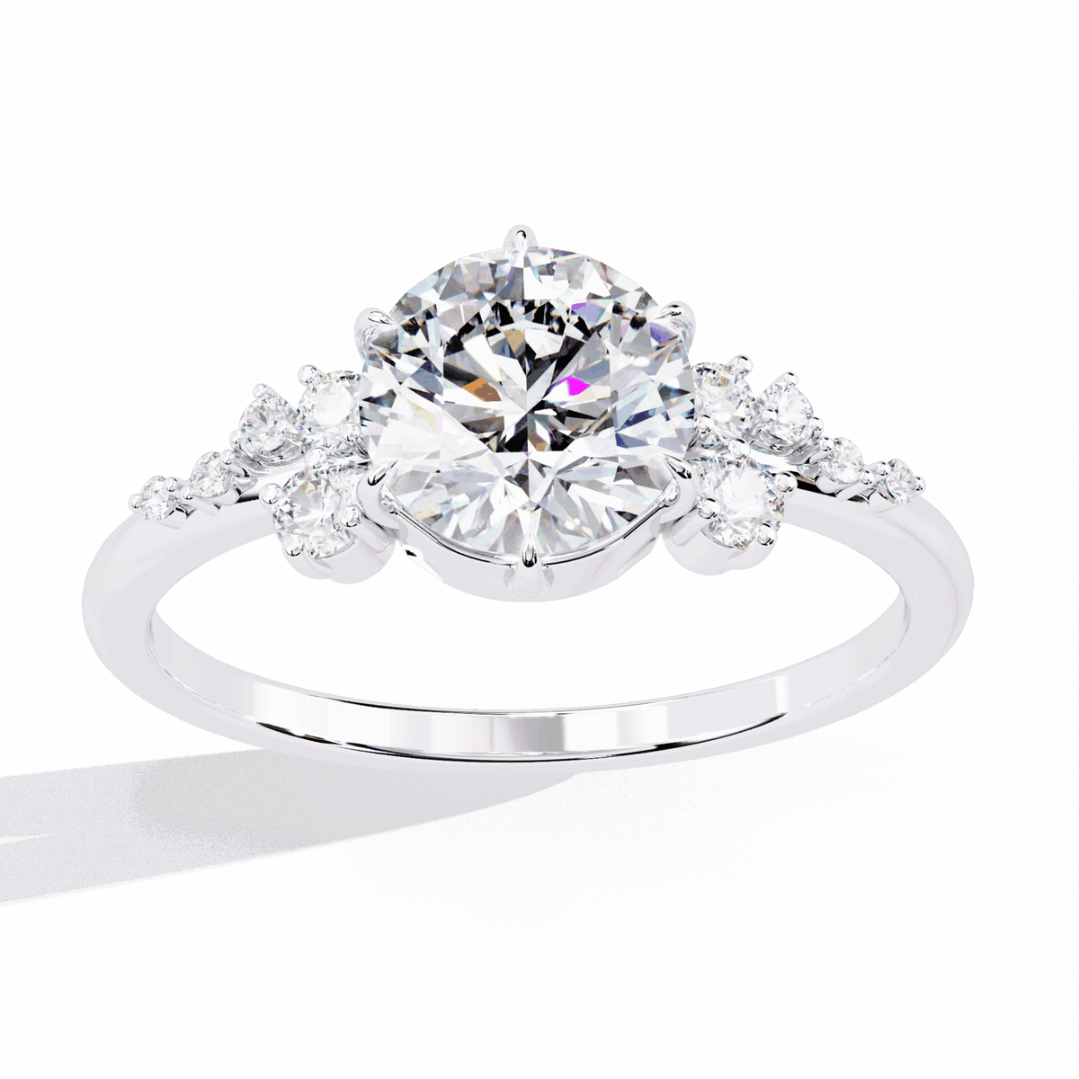 1.25 Carat Round Day and Night Ring in Moissanite | House of Estara