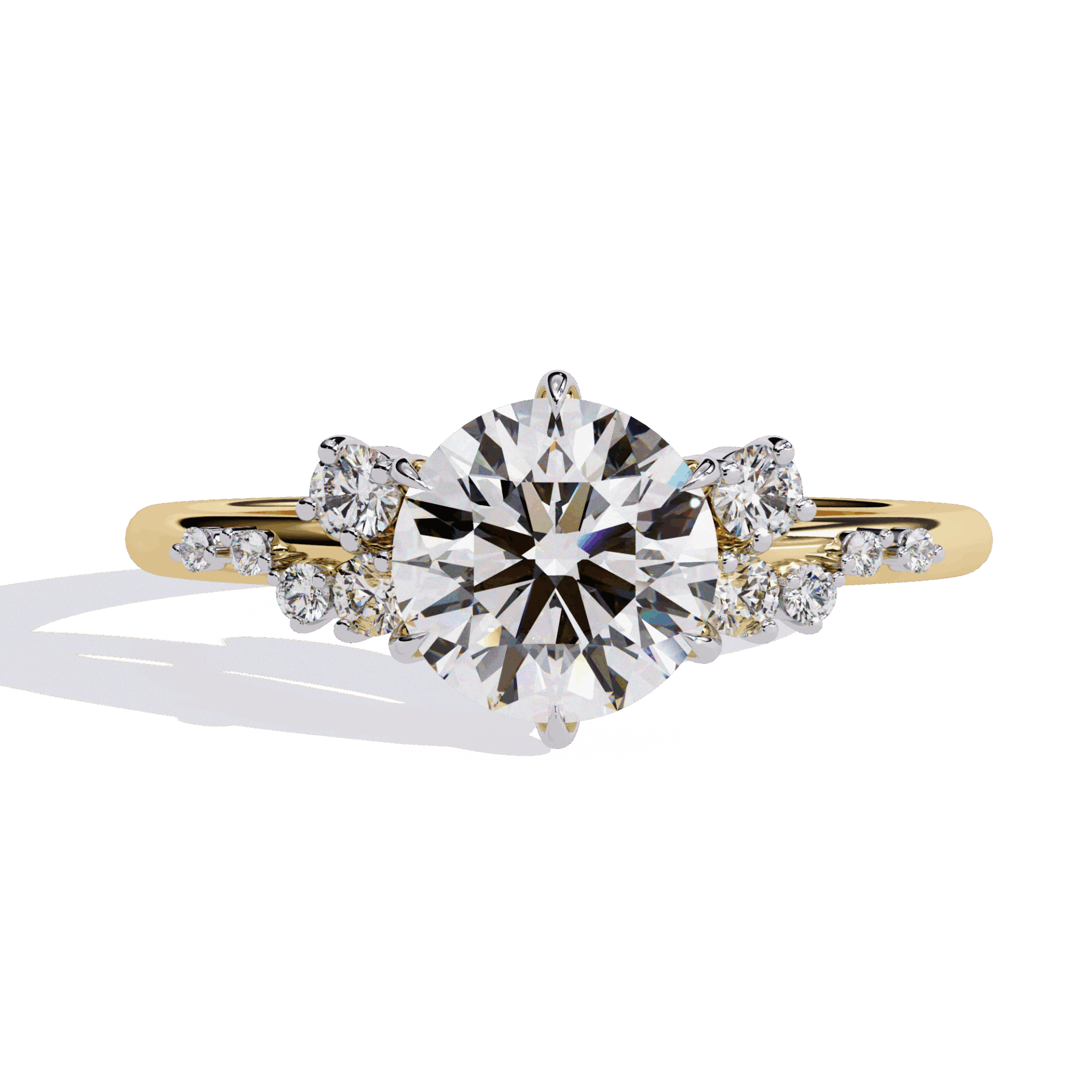 1.25 Carat Round Day and Night Ring in Moissanite | House of Estara