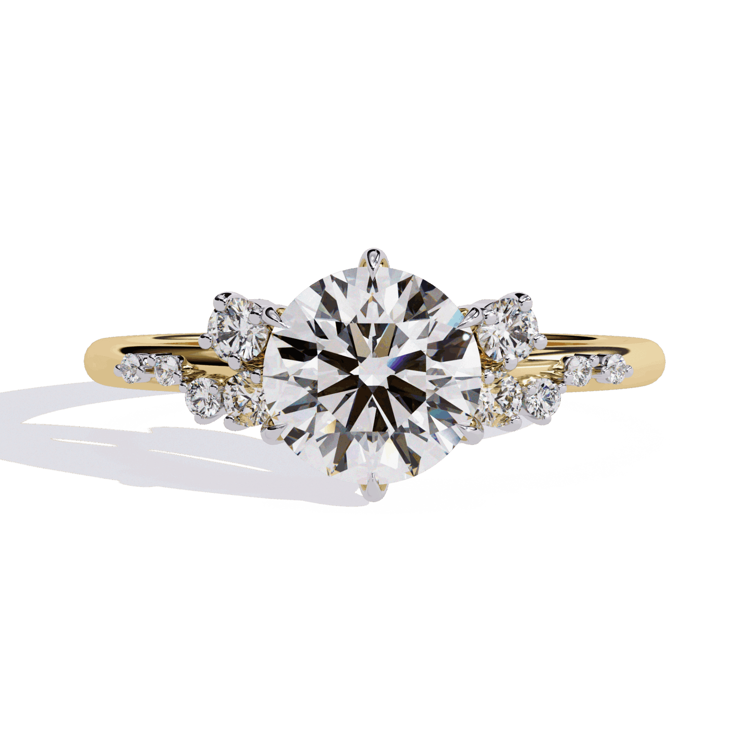 1.25 Carat Round Day and Night Ring in Moissanite | House of Estara