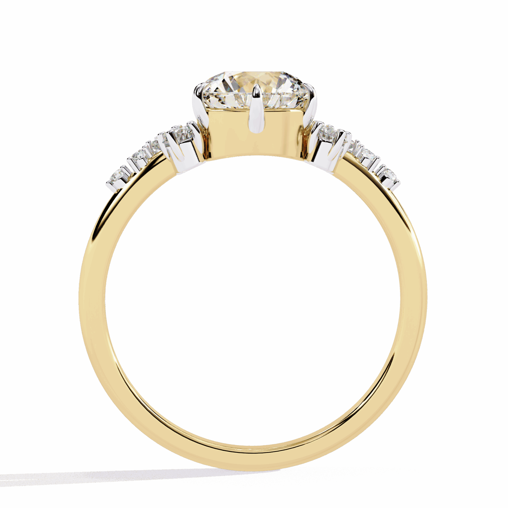 1.25 Carat Round Day and Night Ring in Moissanite | House of Estara
