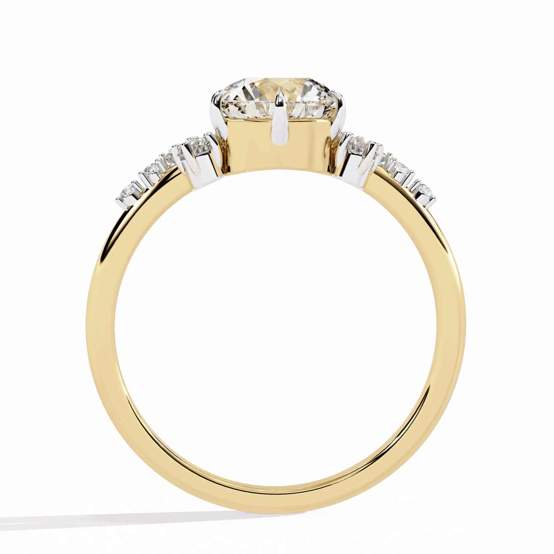 1.25 Carat Round Day and Night Ring in Moissanite | House of Estara