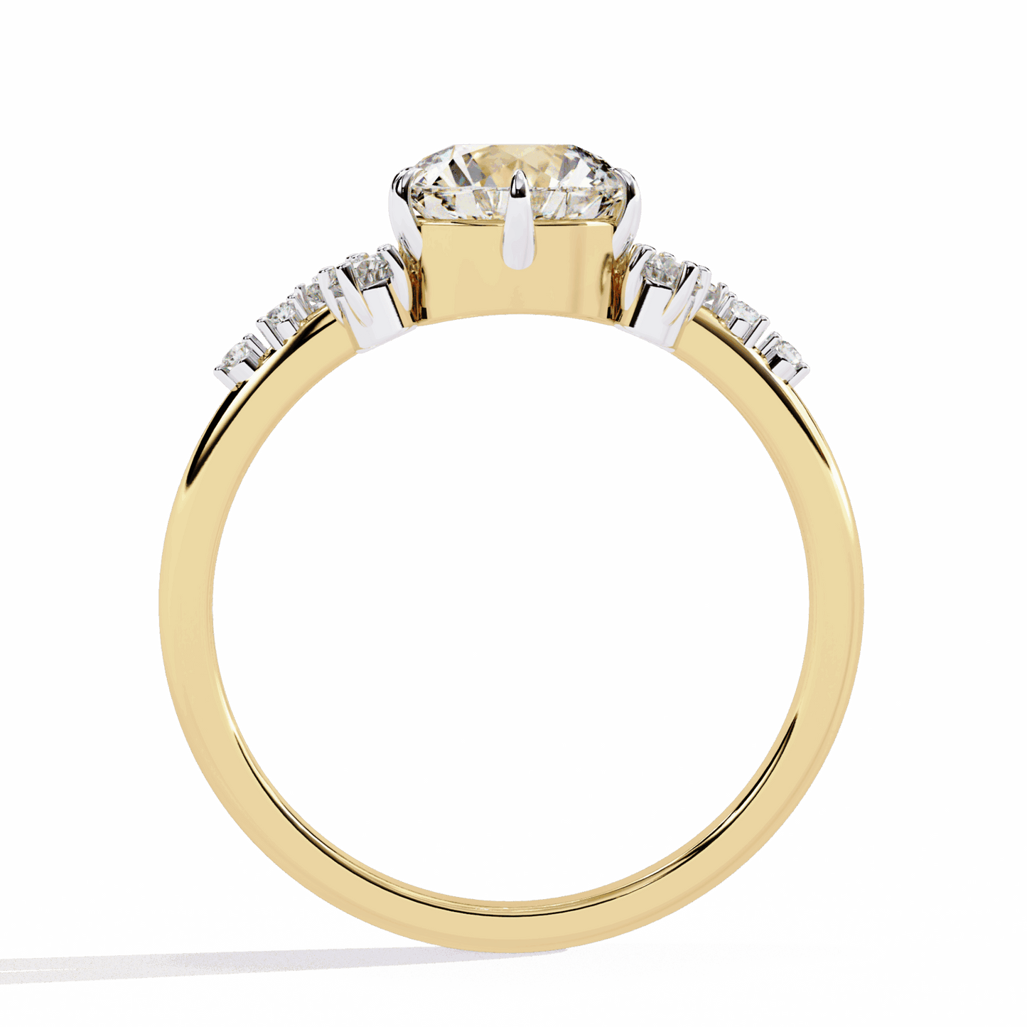 1.25 Carat Round Day and Night Ring in Moissanite | House of Estara