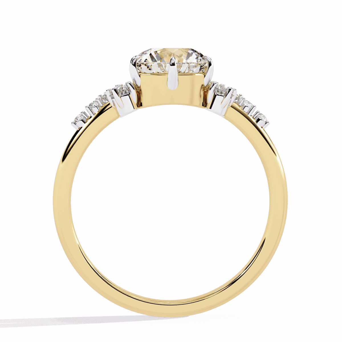 1.25 Carat Round Day and Night Ring in Moissanite | House of Estara