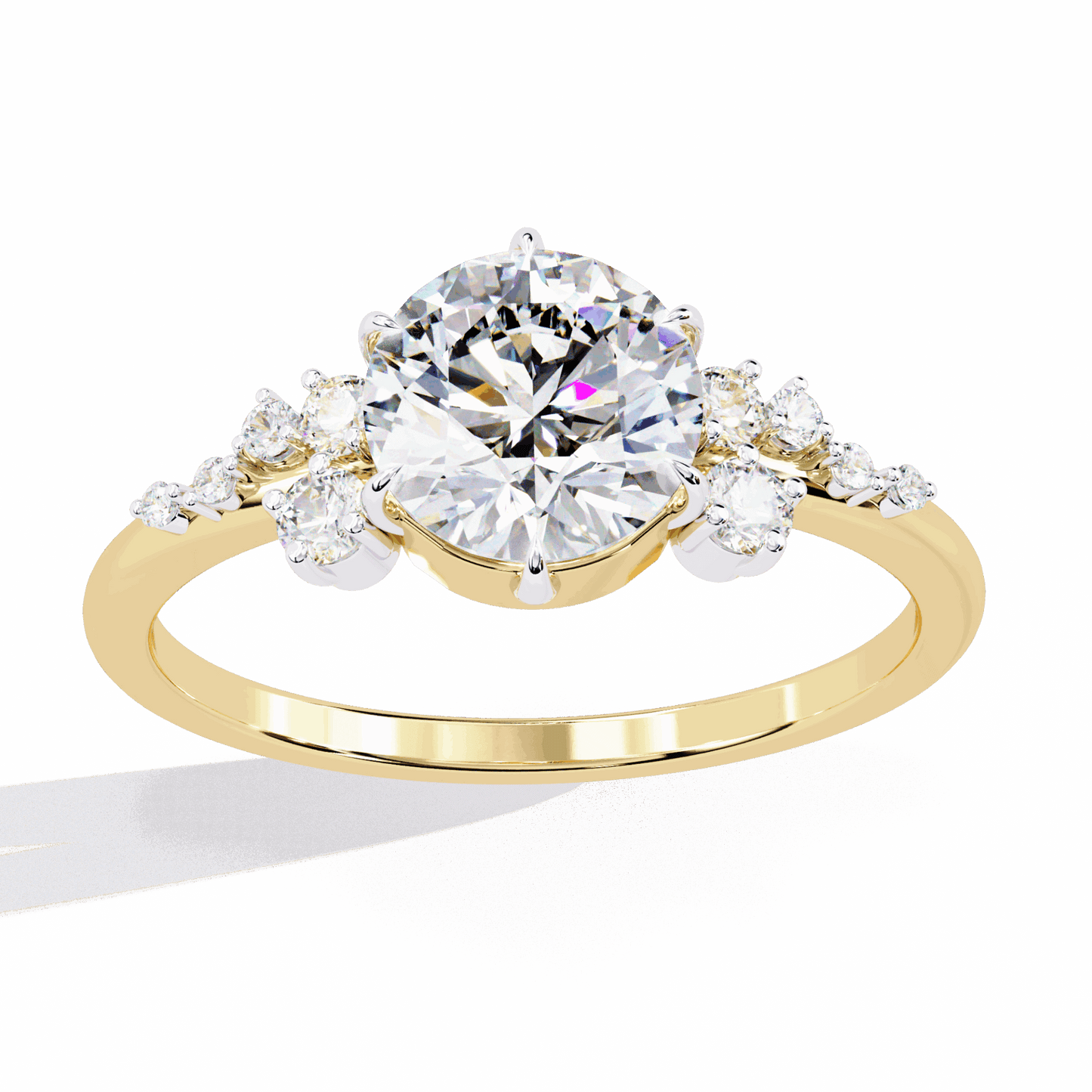 1.25 Carat Round Day and Night Ring in Moissanite | House of Estara