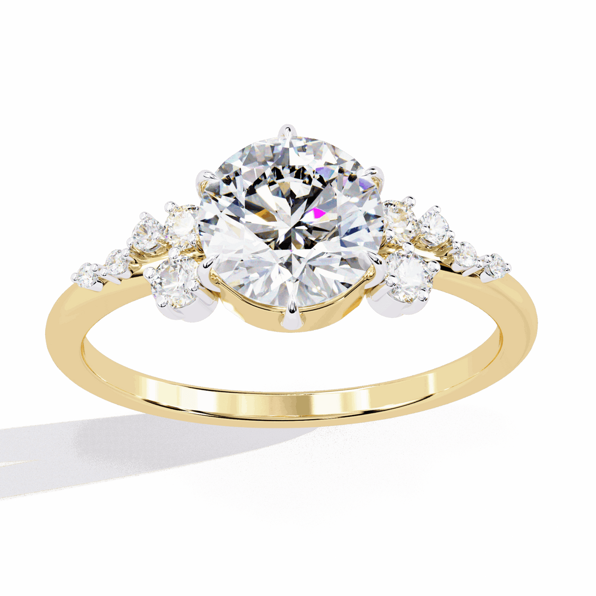 1.25 Carat Round Day and Night Ring in Moissanite | House of Estara