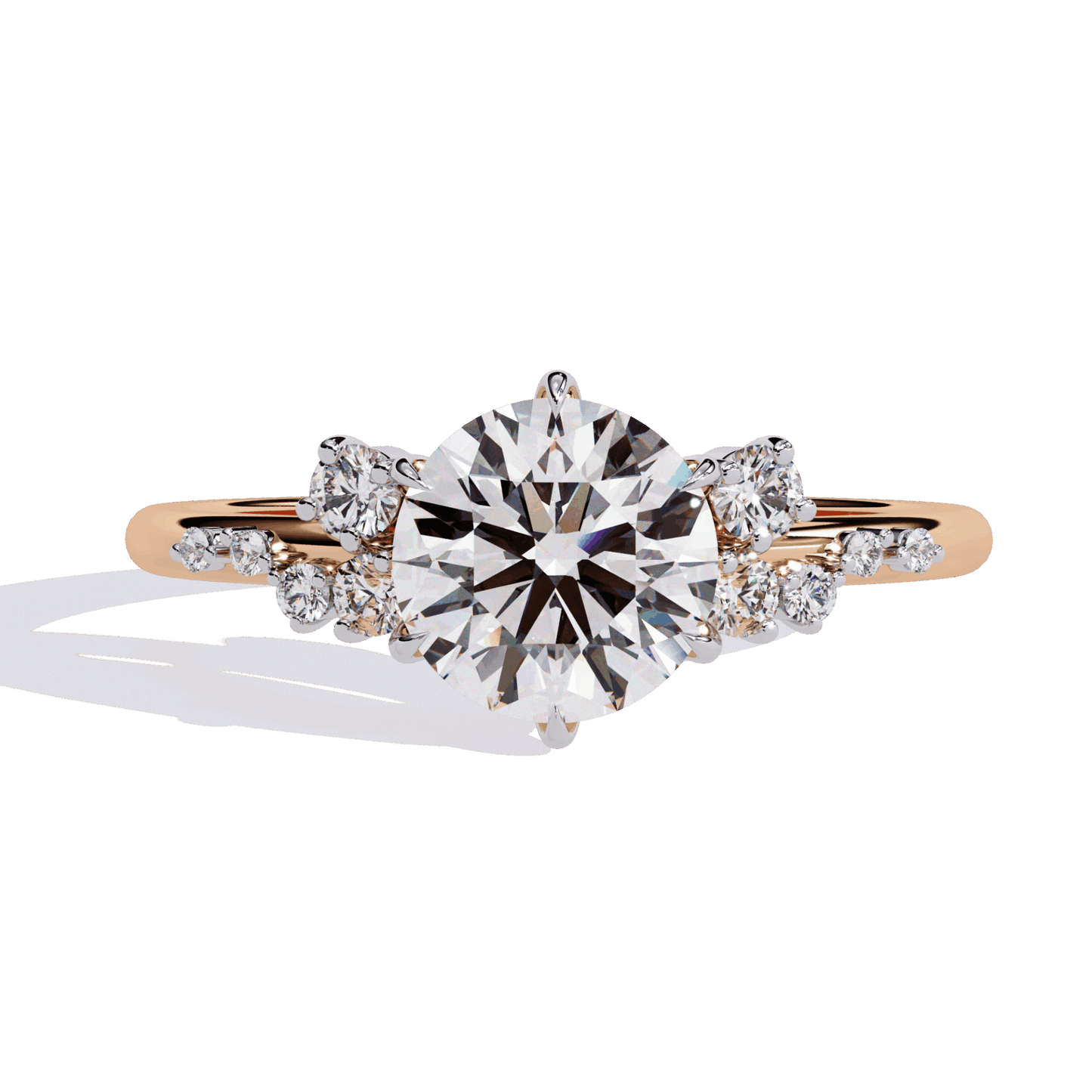 1.25 Carat Round Day and Night Ring in Moissanite | House of Estara