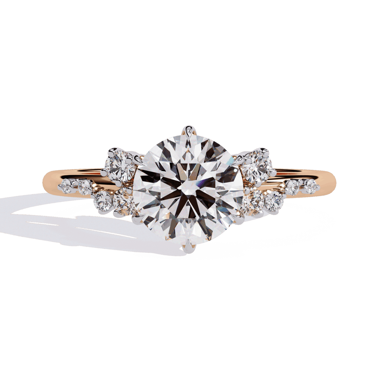 1.25 Carat Round Day and Night Ring in Moissanite | House of Estara