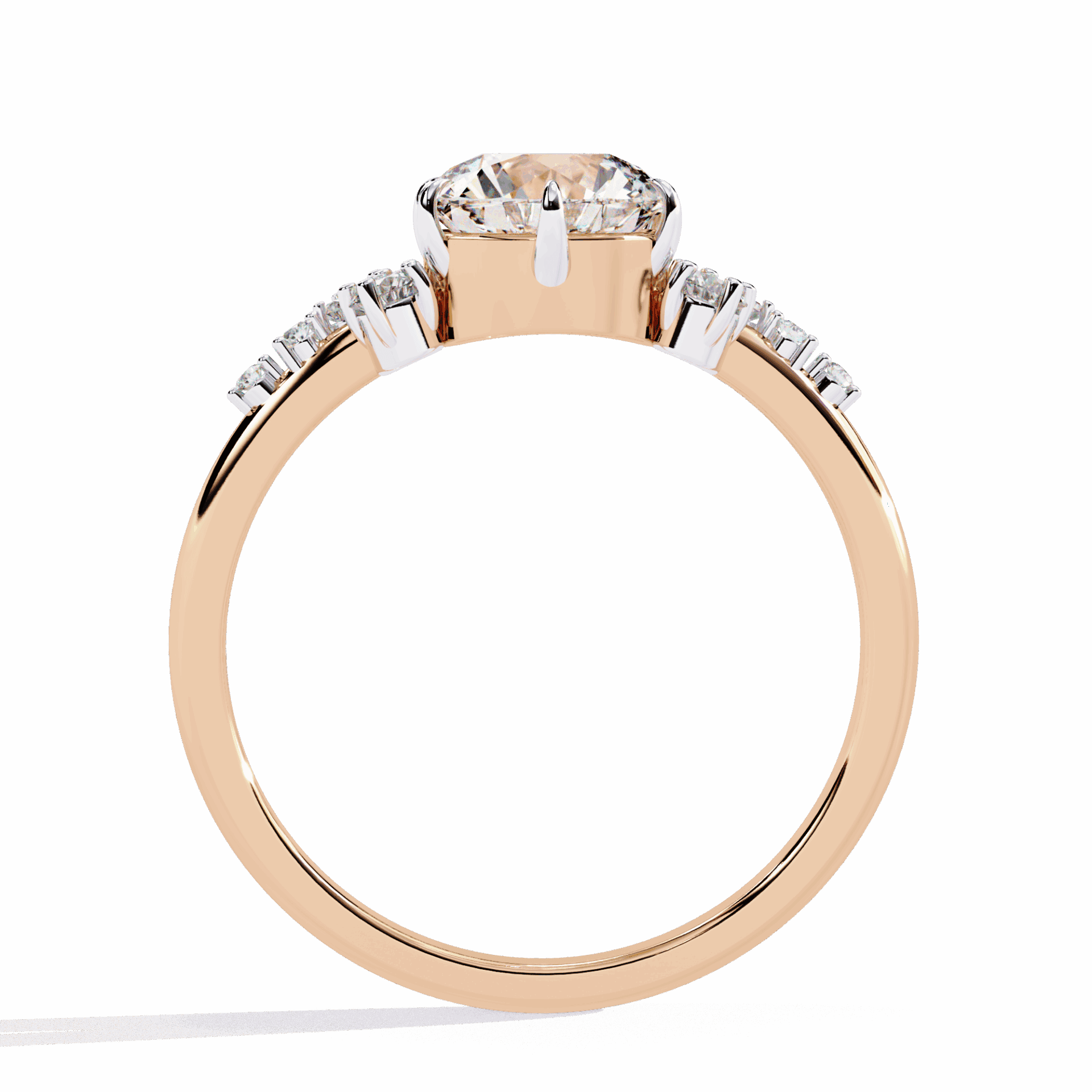 1.25 Carat Round Day and Night Ring in Moissanite | House of Estara