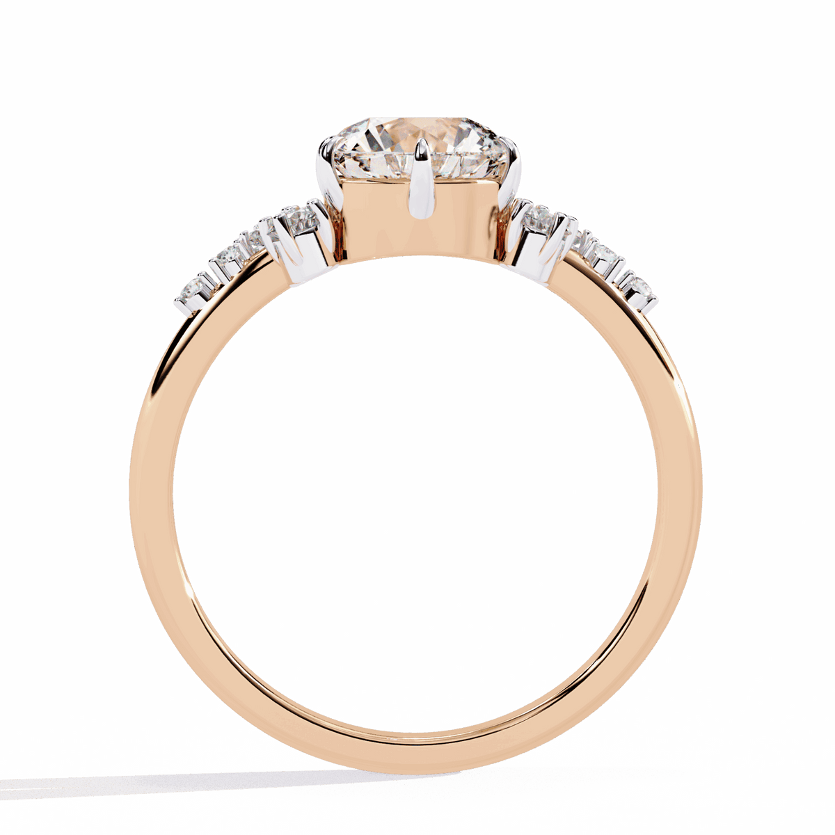 1.25 Carat Round Day and Night Ring in Moissanite | House of Estara