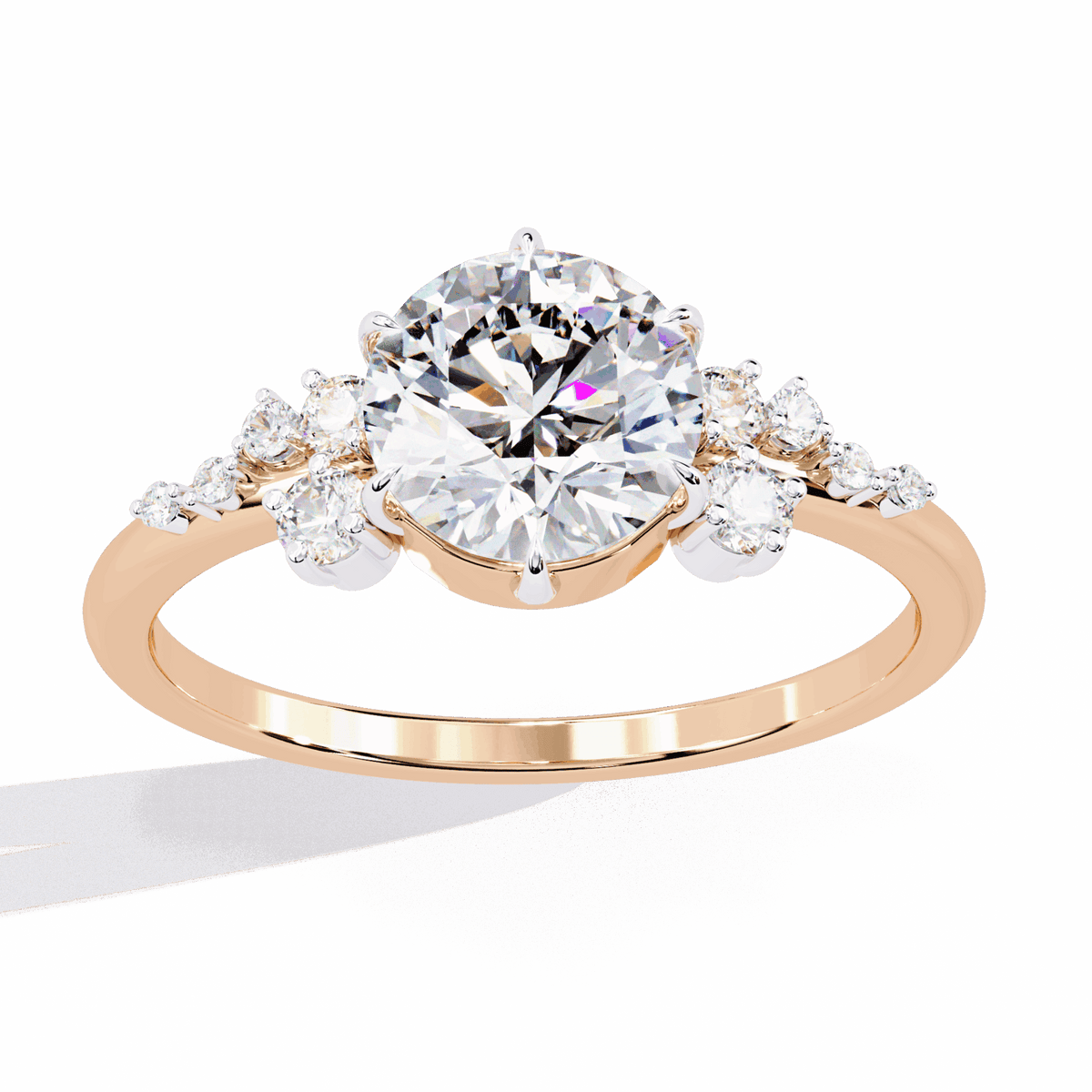 1.25 Carat Round Day and Night Ring in Moissanite | House of Estara
