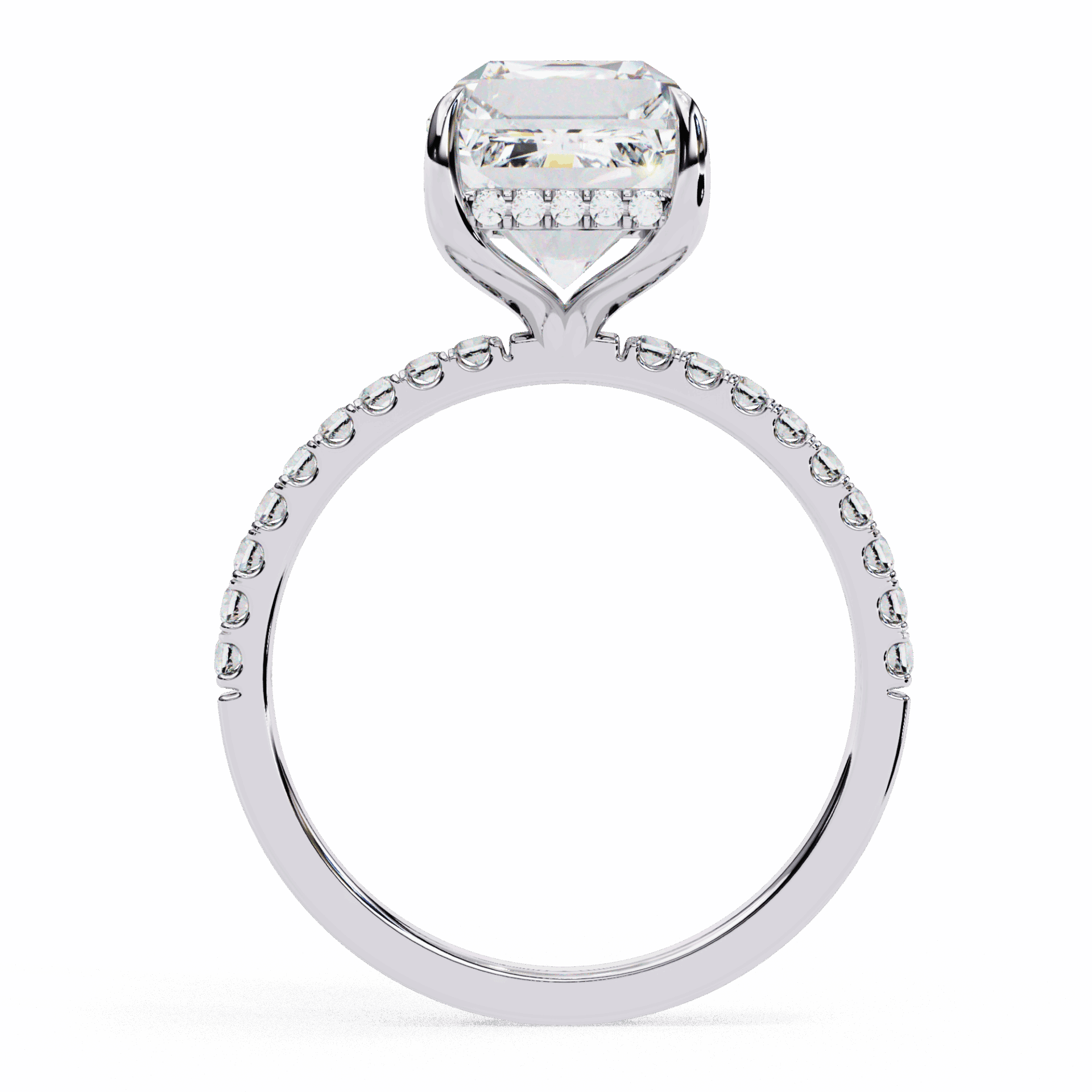 2.75 Carat Emerald Forevermore Solitaire Ring in Moissanite | House of Estara