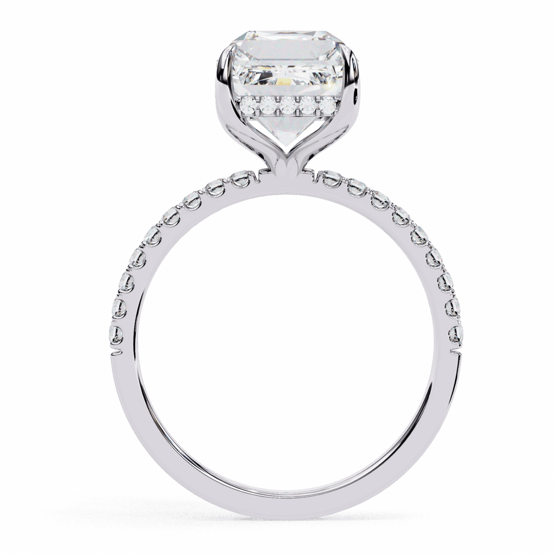 2.75 Carat Emerald Forevermore Solitaire Ring in Moissanite | House of Estara