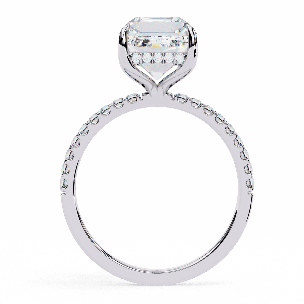 2.75 Carat Emerald Forevermore Solitaire Ring in Moissanite | House of Estara