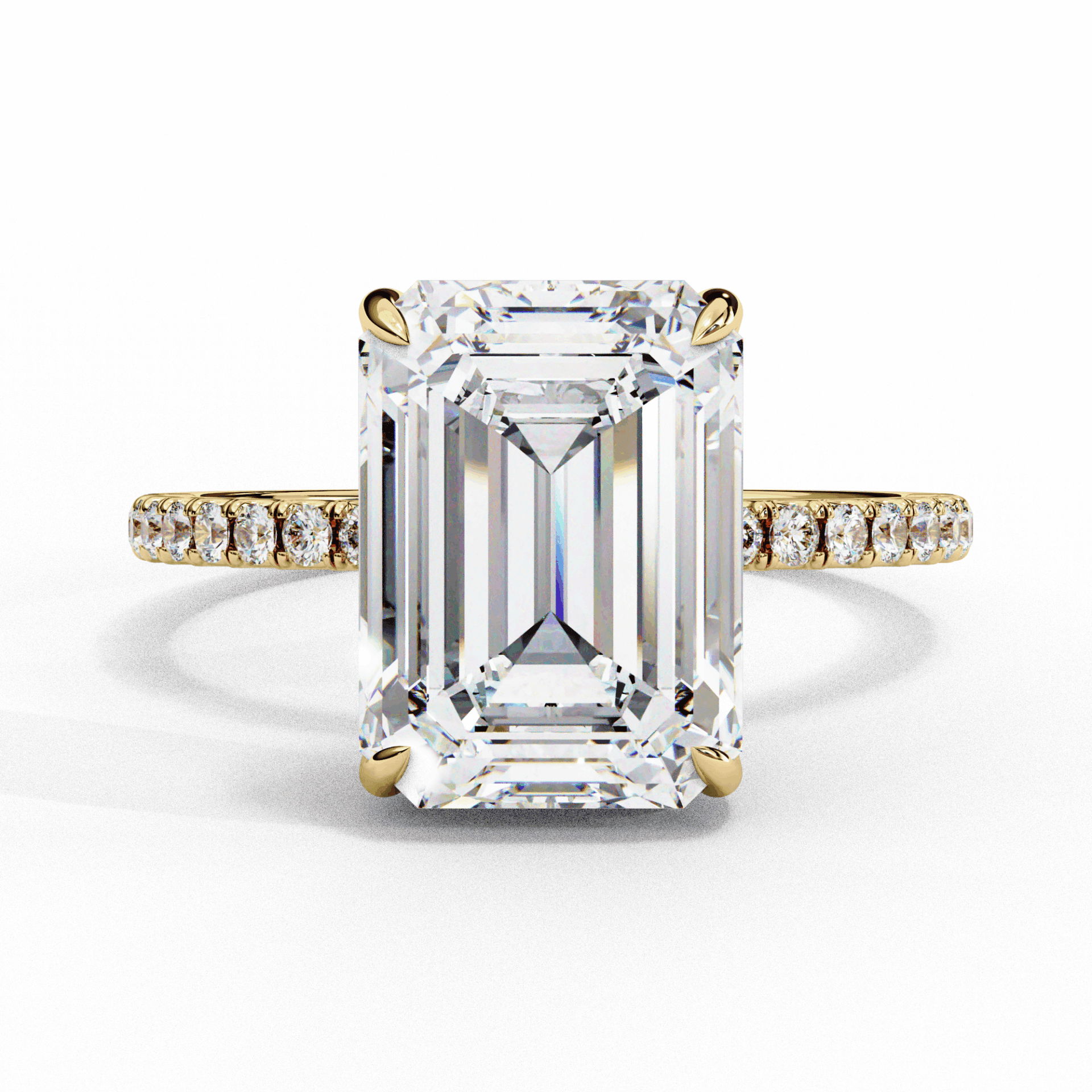 2.75 Carat Emerald Forevermore Solitaire Ring in Moissanite | House of Estara