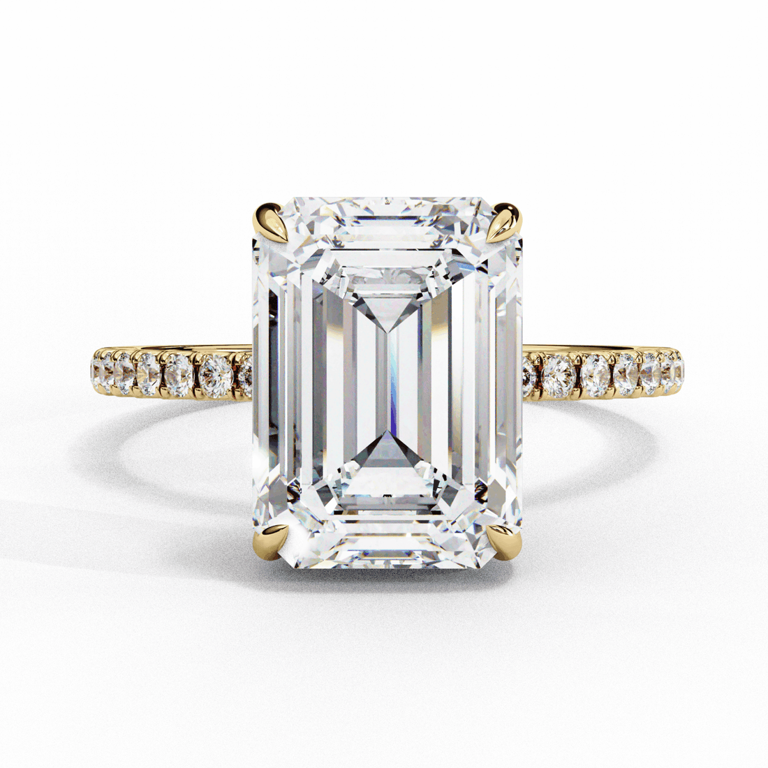 2.75 Carat Emerald Forevermore Solitaire Ring in Moissanite | House of Estara