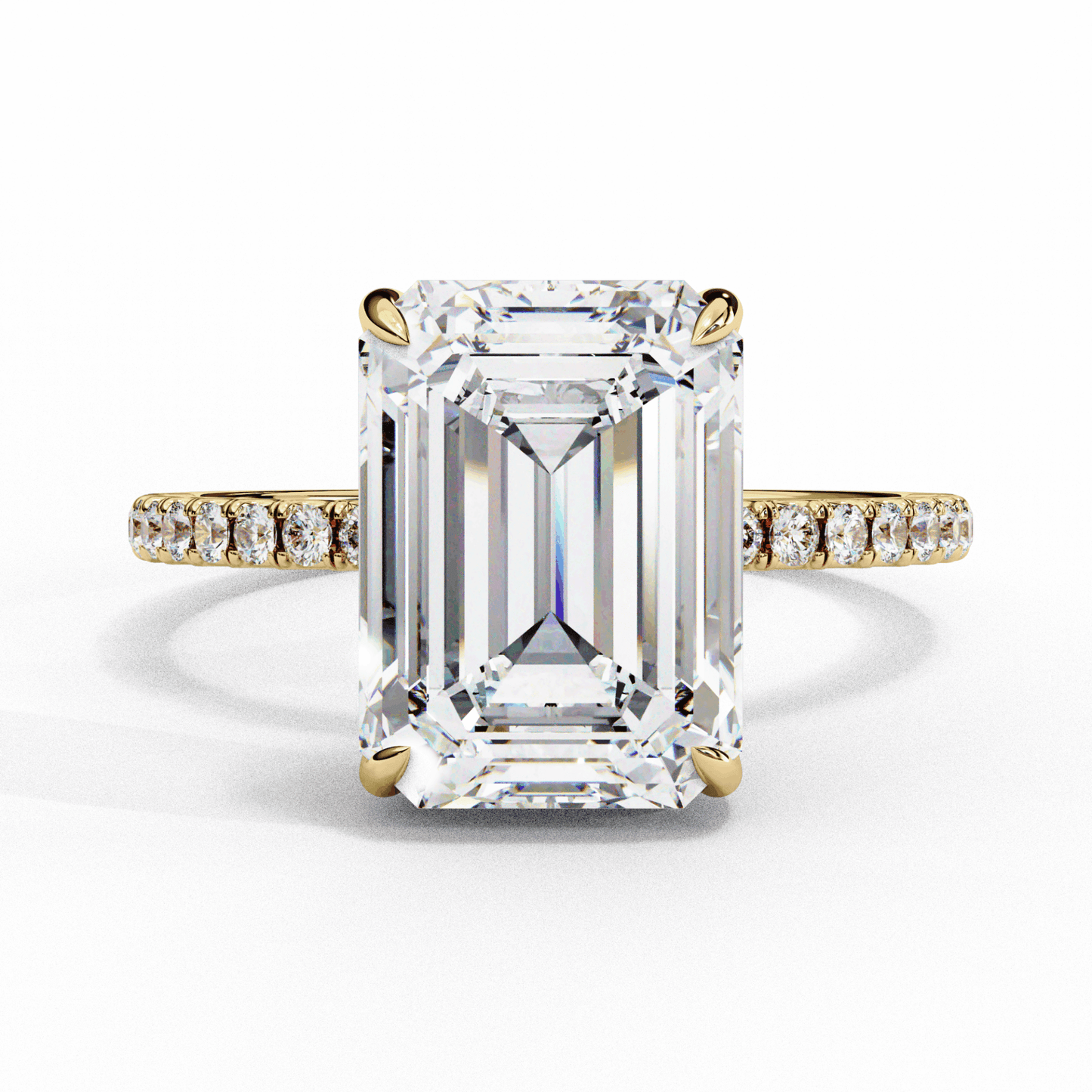2.75 Carat Emerald Forevermore Solitaire Ring in Moissanite | House of Estara