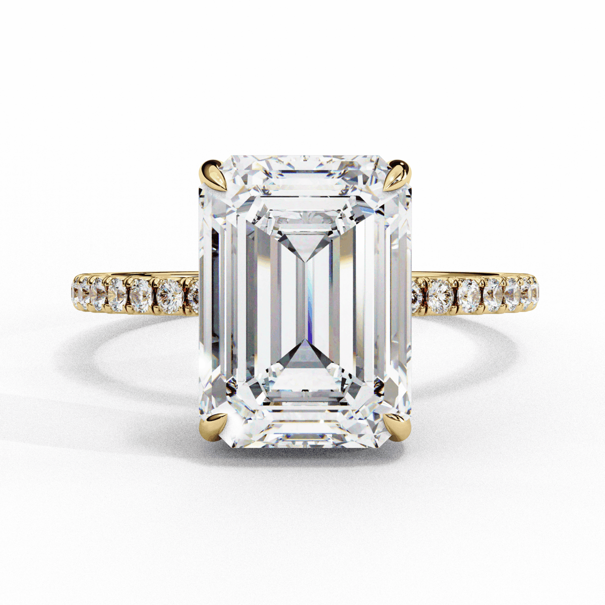 2.75 Carat Emerald Forevermore Solitaire Ring in Moissanite | House of Estara