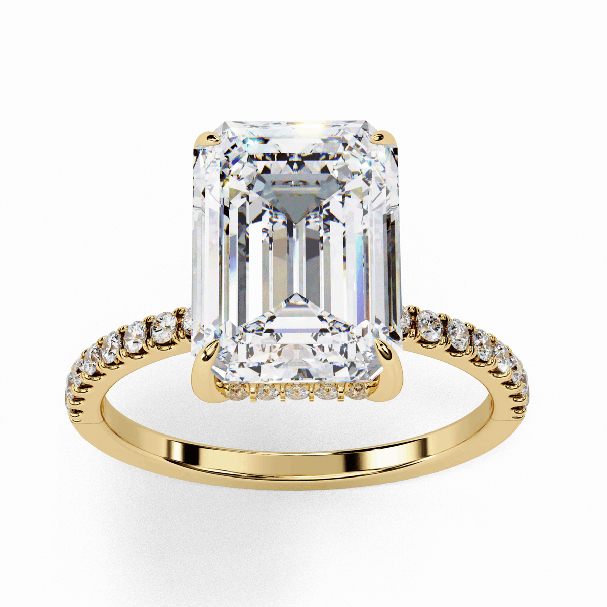 2.75 Carat Emerald Forevermore Solitaire Ring in Moissanite | House of Estara