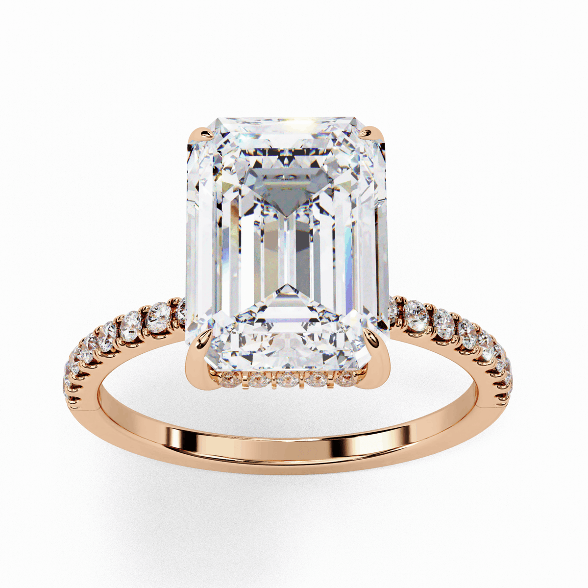 2.75 Carat Emerald Forevermore Solitaire Ring in Moissanite | House of Estara
