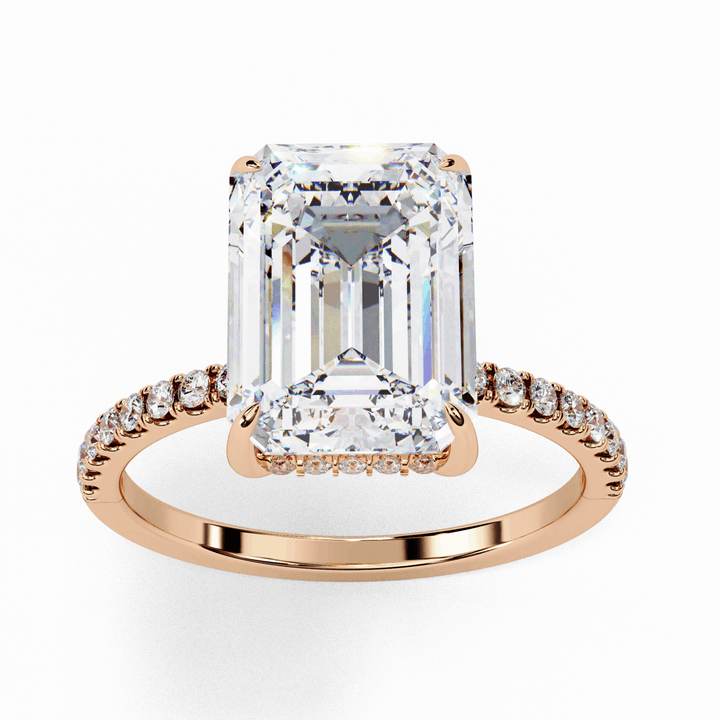 2.75 Carat Emerald Forevermore Solitaire Ring in Moissanite | House of Estara