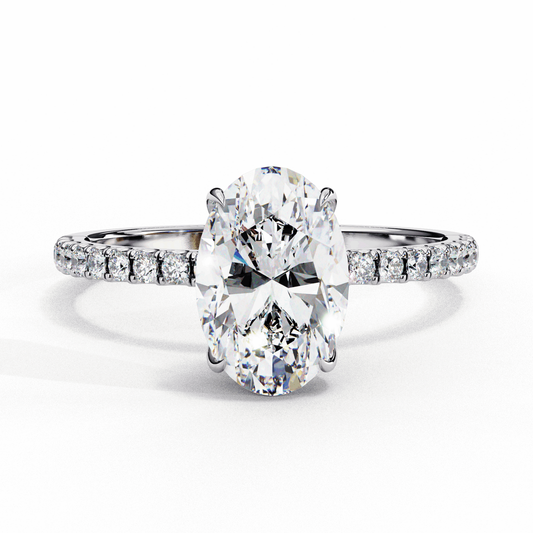 1.5 Carat Oval Forevermore Solitaire Ring in Moissanite | House of Estara