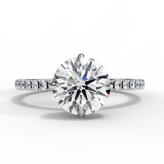 2.75 Carat Round Forevermore Solitaire Ring in Moissanite | House of Estara
