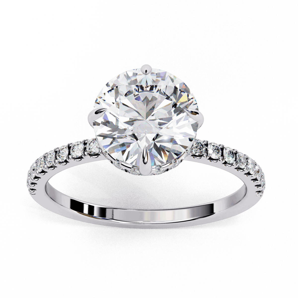 2.75 Carat Round Forevermore Solitaire Ring in Moissanite | House of Estara