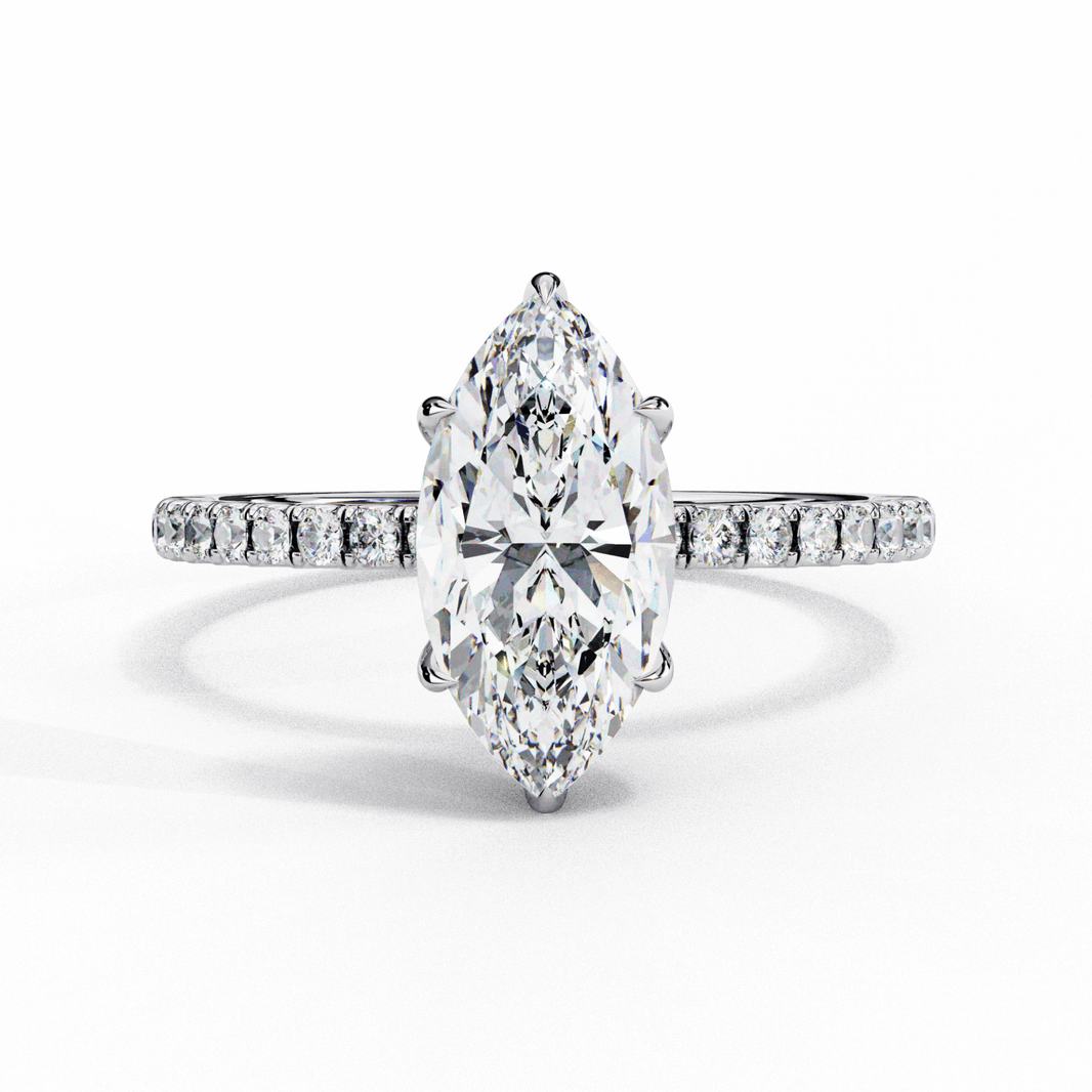 1.75 Carat Marquise Forevermore Solitaire Ring in Moissanite | House of Estara