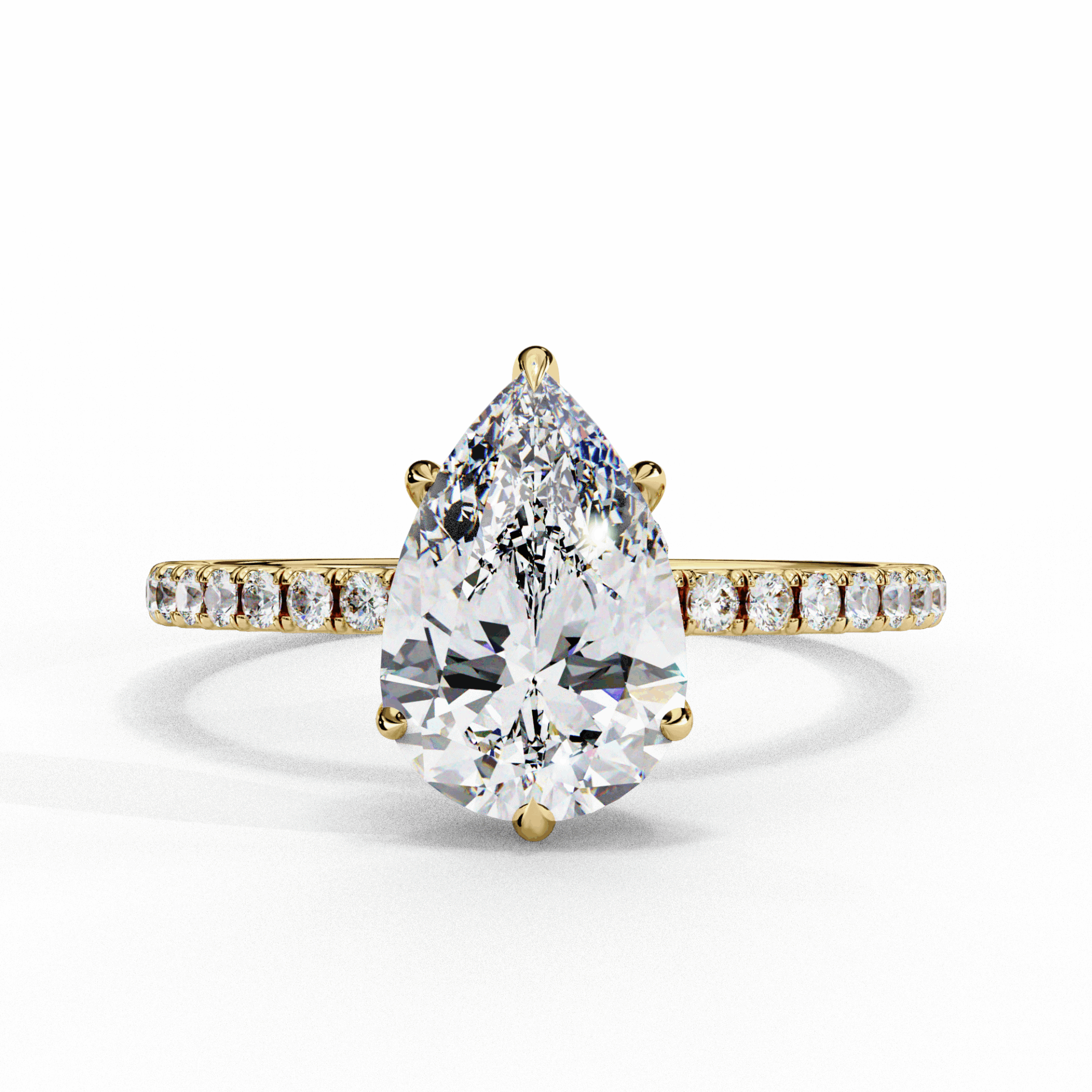 2 Carat Pear Forevermore Solitaire Ring in Moissanite | House of Estara