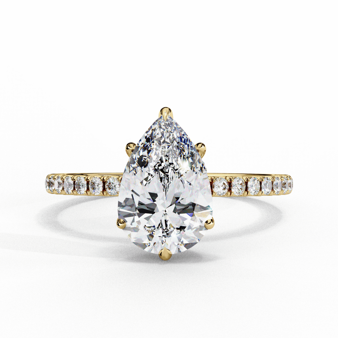 2 Carat Pear Forevermore Solitaire Ring in Moissanite | House of Estara