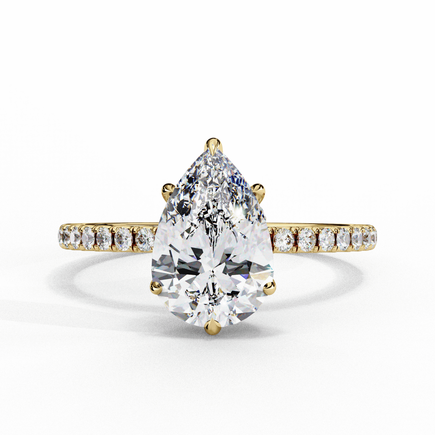 2 Carat Pear Forevermore Solitaire Ring in Moissanite | House of Estara