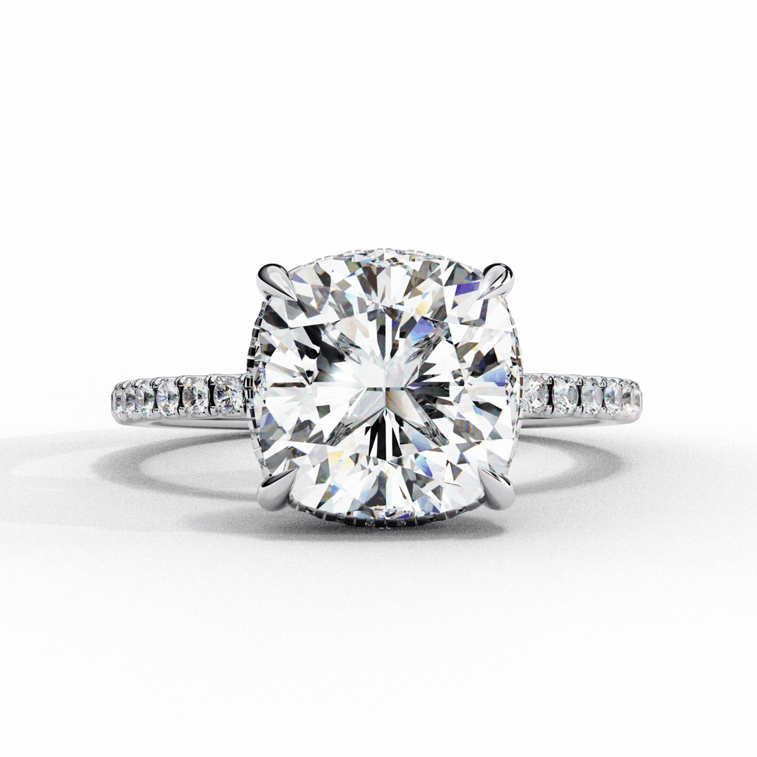3.5 Carat Cushion Forevermore Solitaire Ring in Moissanite | House of Estara