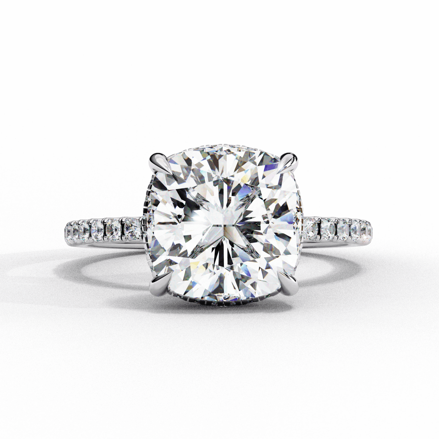 3.5 Carat Cushion Forevermore Solitaire Ring in Moissanite | House of Estara