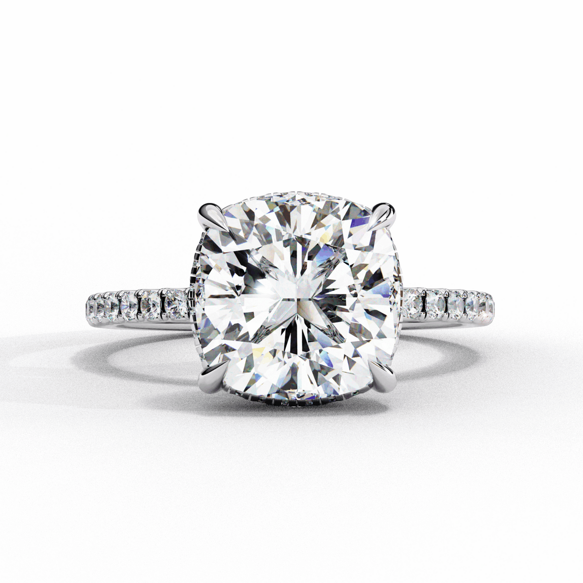 3.5 Carat Cushion Forevermore Solitaire Ring in Moissanite | House of Estara