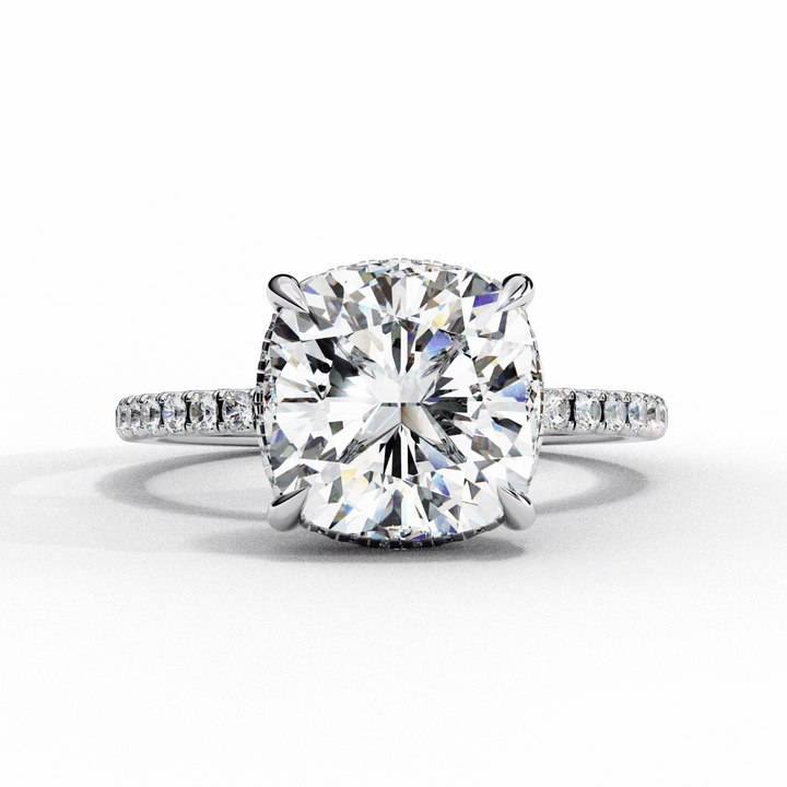 3.5 Carat Cushion Forevermore Solitaire Ring in Moissanite | House of Estara