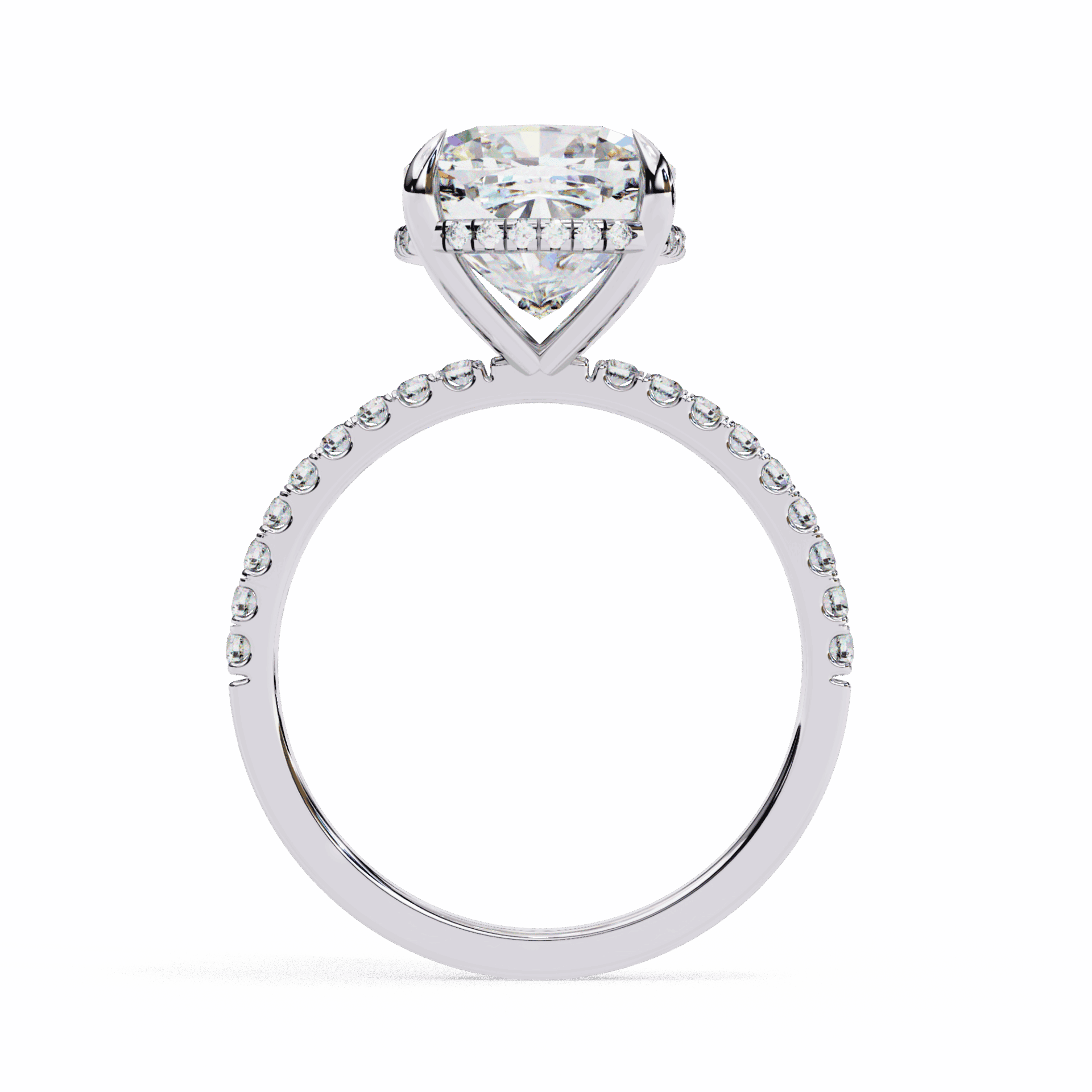 3.5 Carat Cushion Forevermore Solitaire Ring in Moissanite | House of Estara