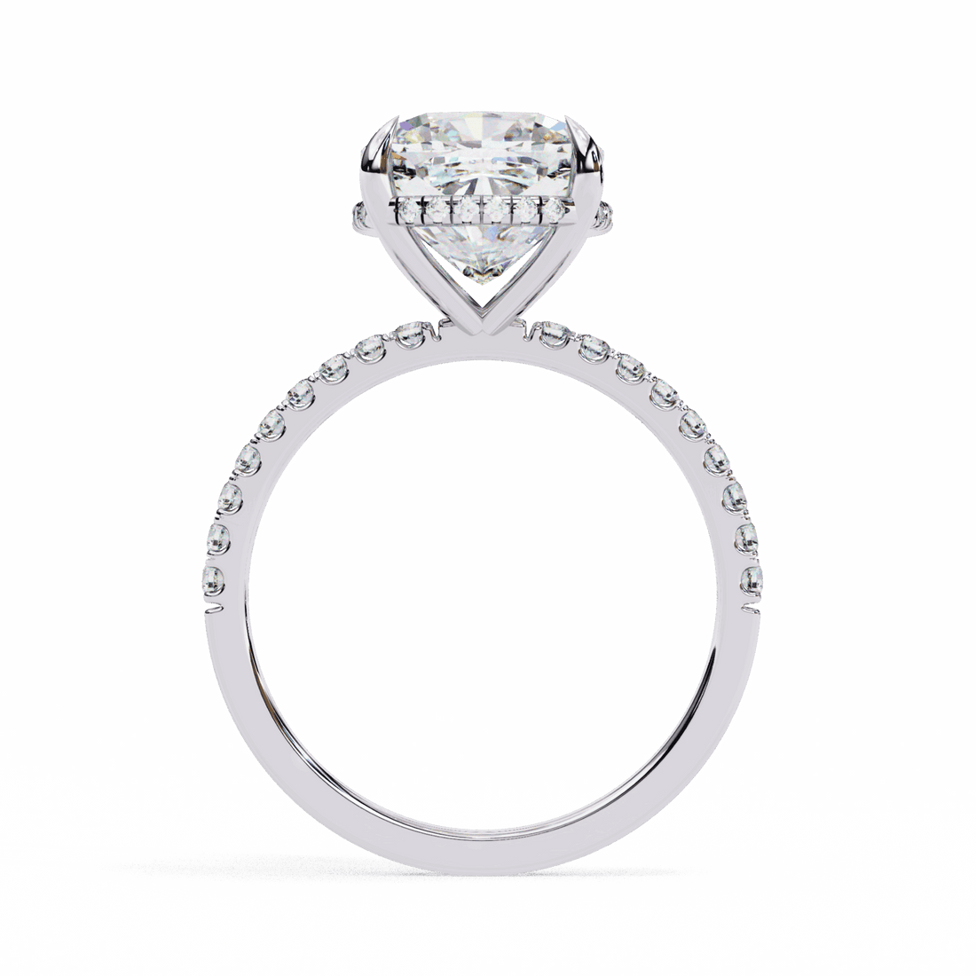3.5 Carat Cushion Forevermore Solitaire Ring in Moissanite | House of Estara