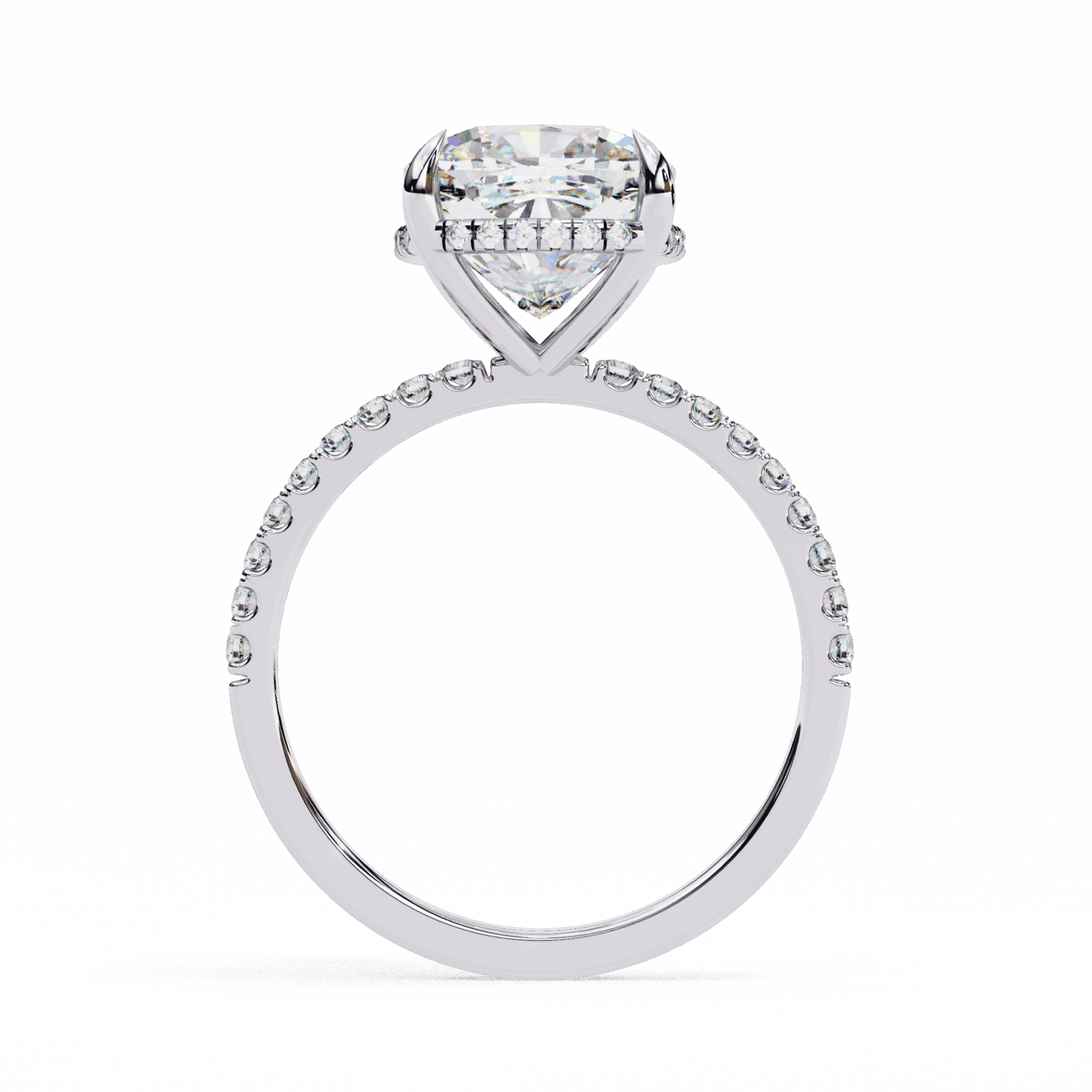 3.5 Carat Cushion Forevermore Solitaire Ring in Moissanite | House of Estara