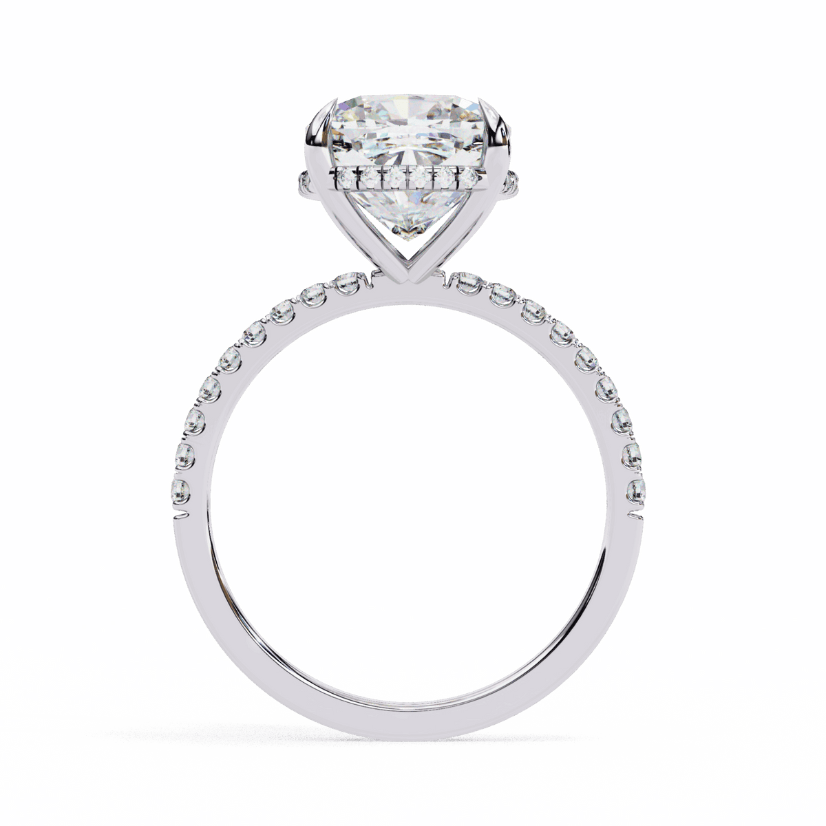 3.5 Carat Cushion Forevermore Solitaire Ring in Moissanite | House of Estara