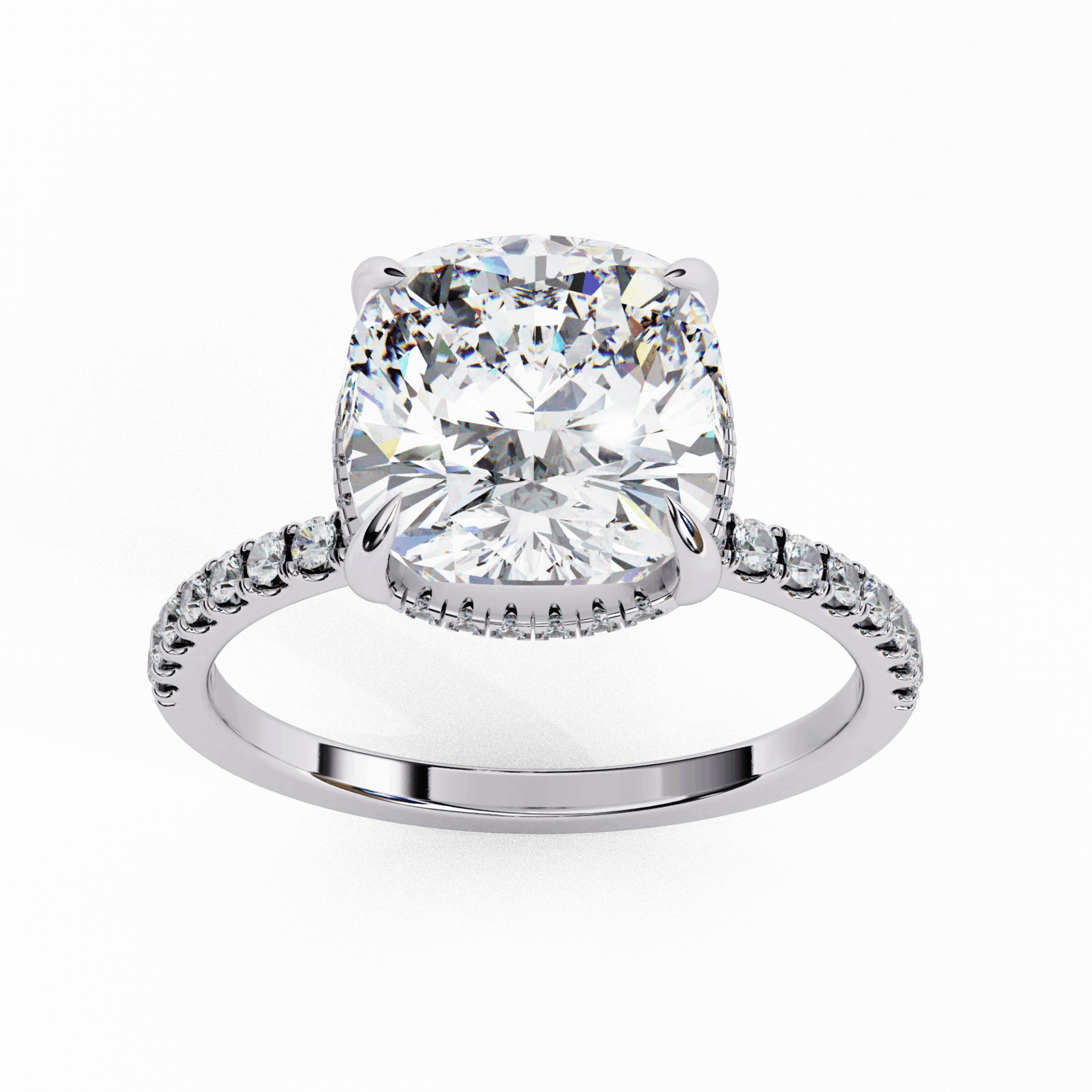 3.5 Carat Cushion Forevermore Solitaire Ring in Moissanite | House of Estara