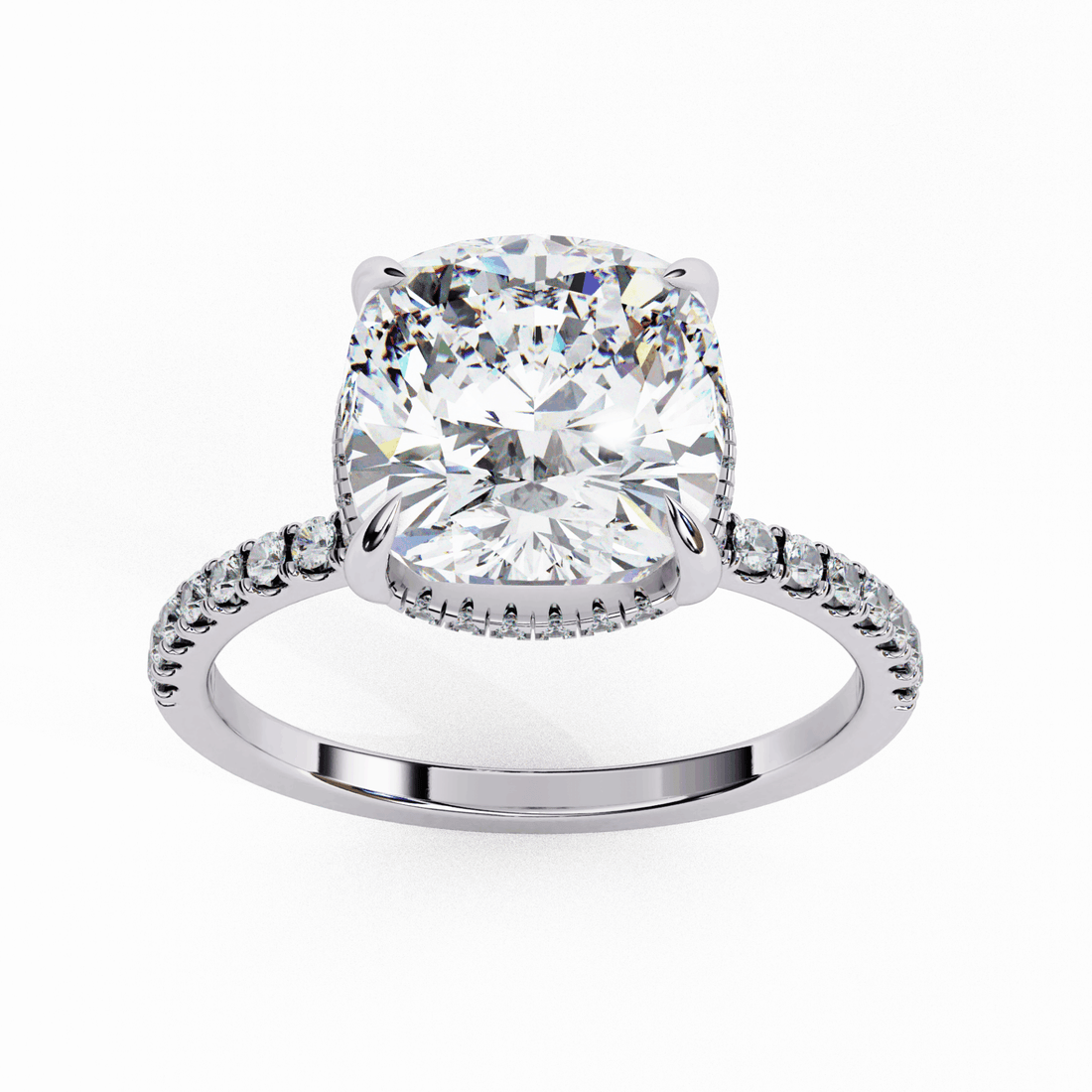 3.5 Carat Cushion Forevermore Solitaire Ring in Moissanite | House of Estara