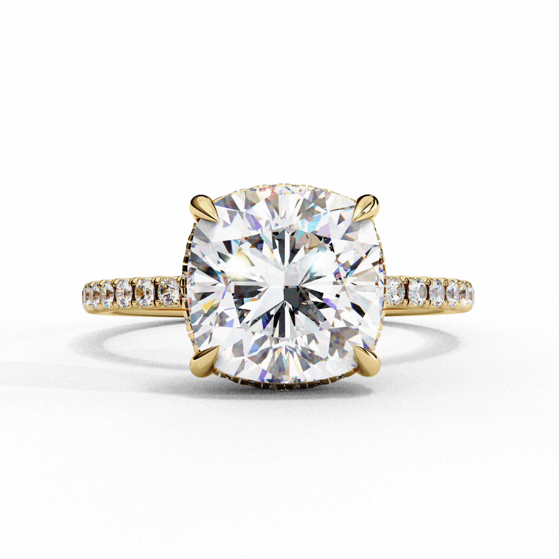3.5 Carat Cushion Forevermore Solitaire Ring in Moissanite | House of Estara