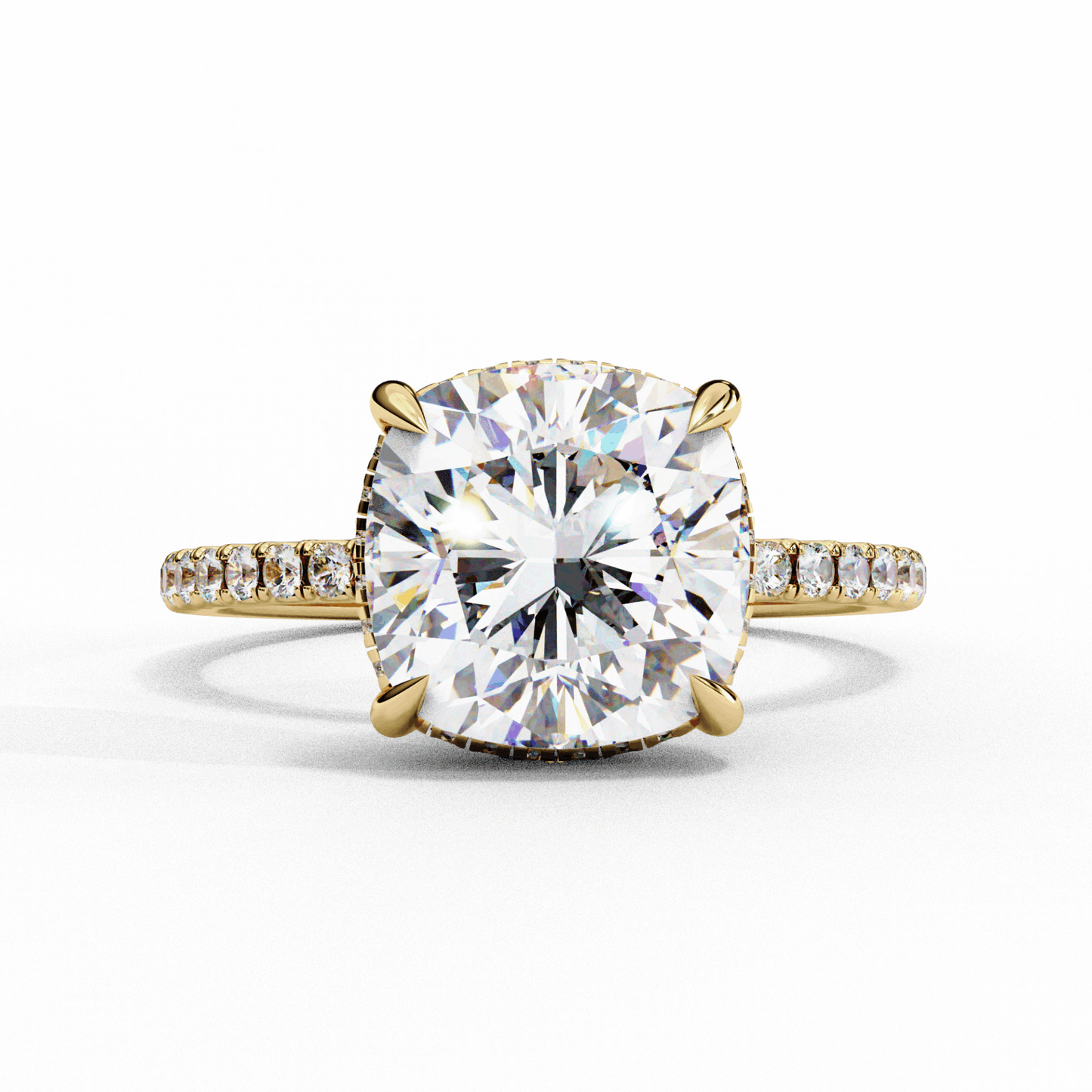 3.5 Carat Cushion Forevermore Solitaire Ring in Moissanite | House of Estara